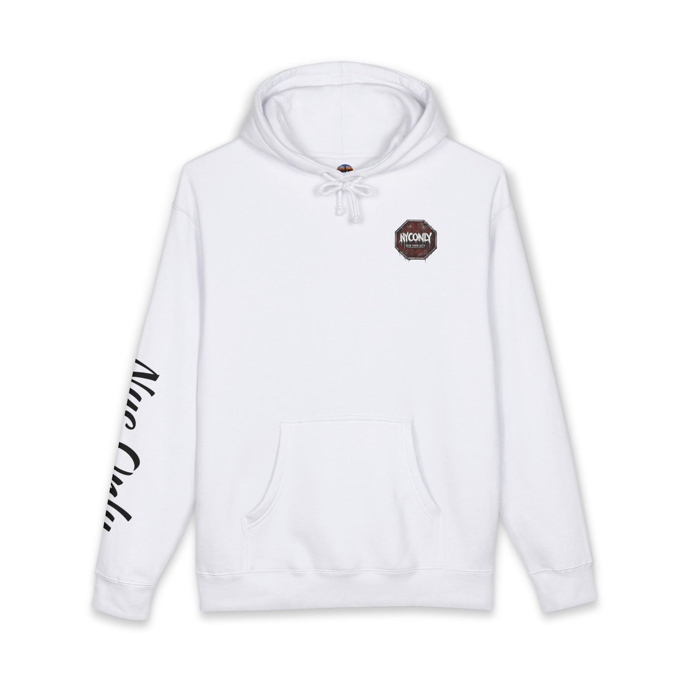NYOnly Distressed Stop Sign Hoodie — New York City Streetwear Pullover