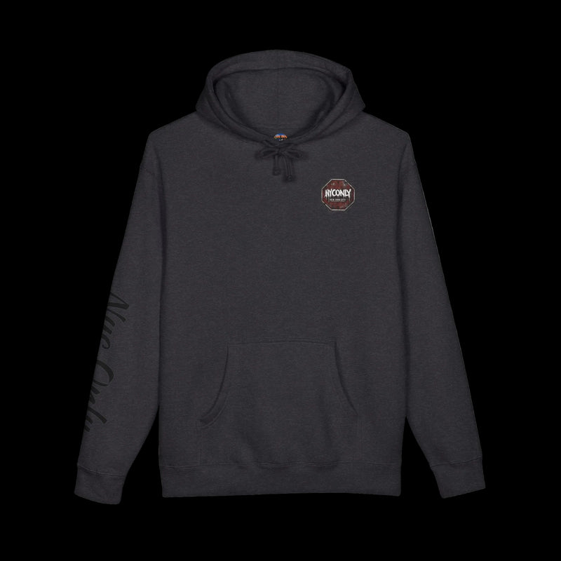 NYOnly Distressed Stop Sign Hoodie — New York City Streetwear Pullover