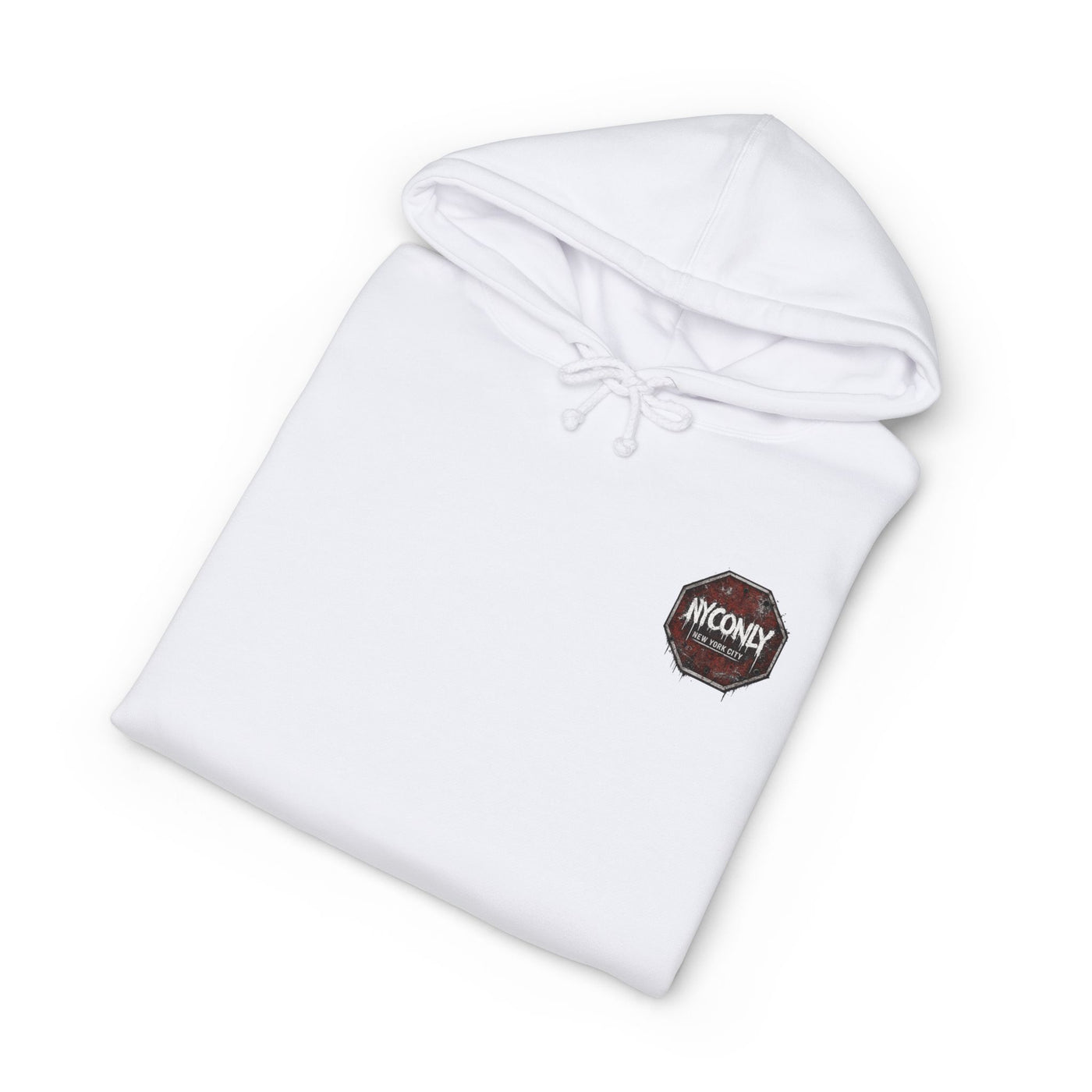 NYOnly Distressed Stop Sign Hoodie — New York City Streetwear Pullover